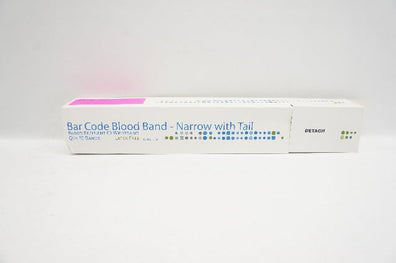 PDC 2439-16-PDB Securline Barcode Blood Band Narrow Red - Box of 10